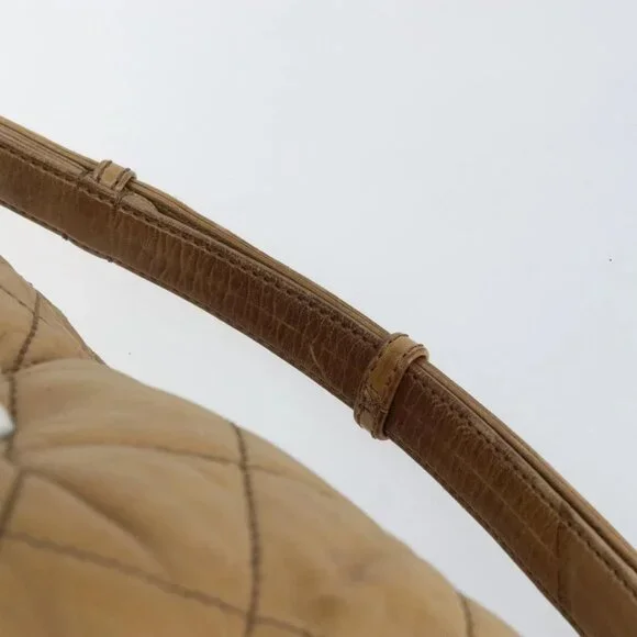 CHANEL Wild Stitch Shoulder Bag Leather Brown Gold CC Auth 144304 - Picture 9 of 16